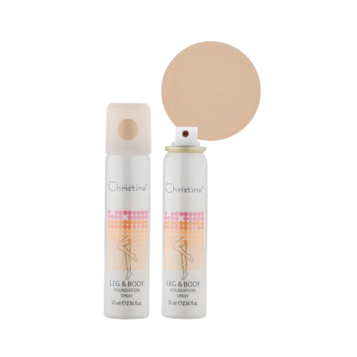 Christine Leg & Body Foundation Spray - 75ml | كريستين كريم أساس بخاخ للجسم وللساقين - 75 مل