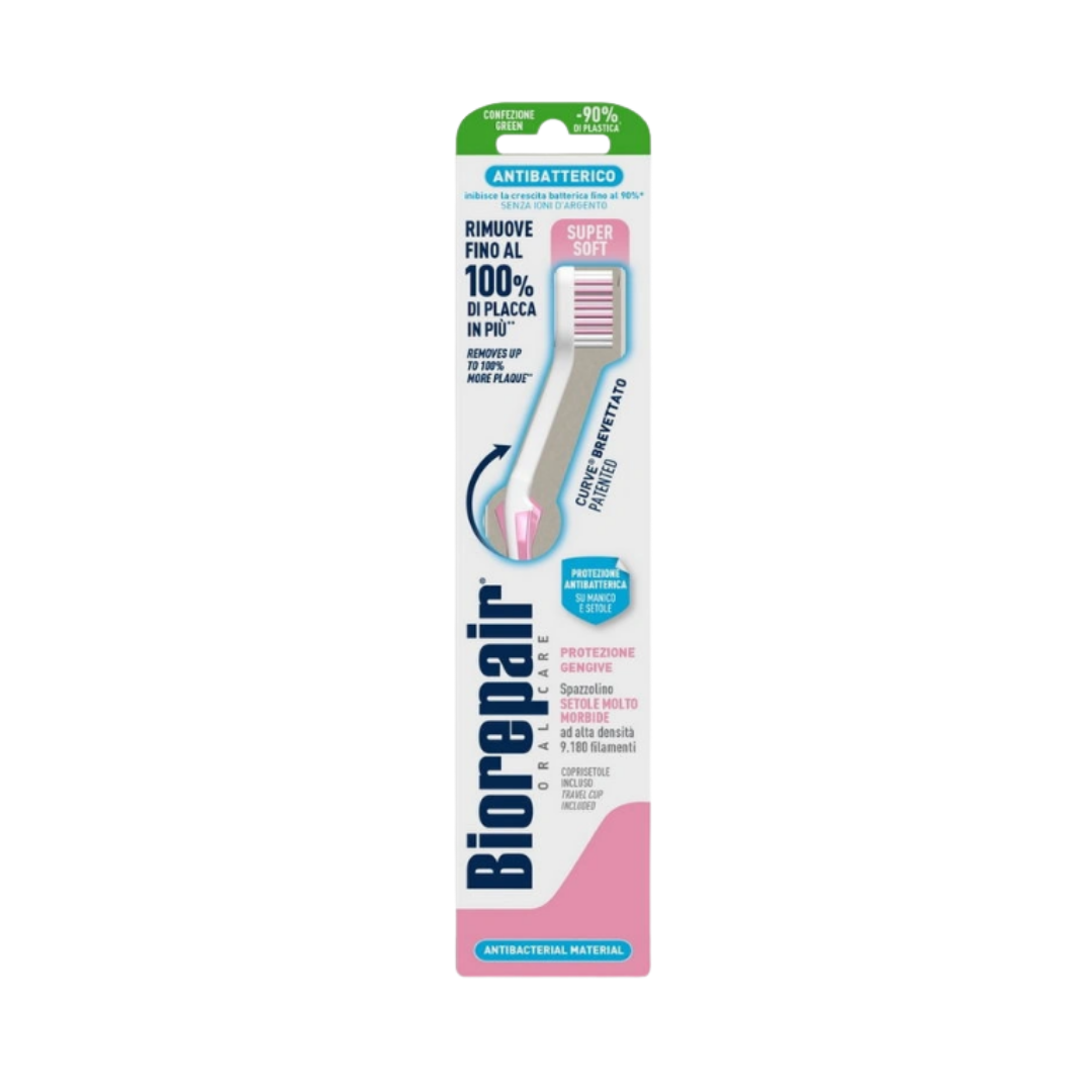 Biorepair Antibacterial Toothbrush Super Soft | بايوريبير فرشاة أسنان ناعمة و مضادة للبكيتيريا