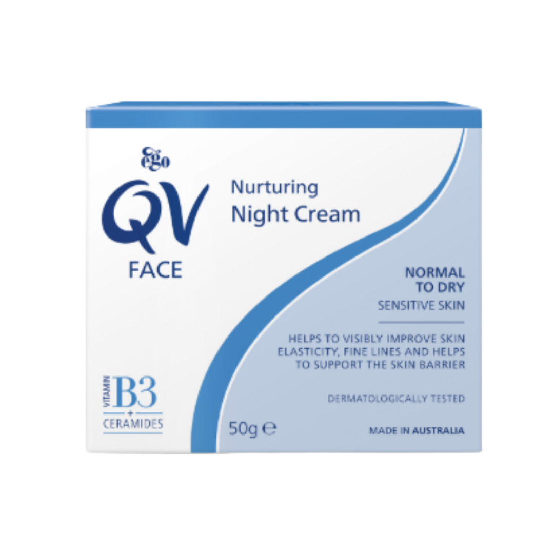 QV Nurturing Night Cream For sensitive skin - 50g | كيو في كريم ليلي للبشرة الحساسة - 50 غ