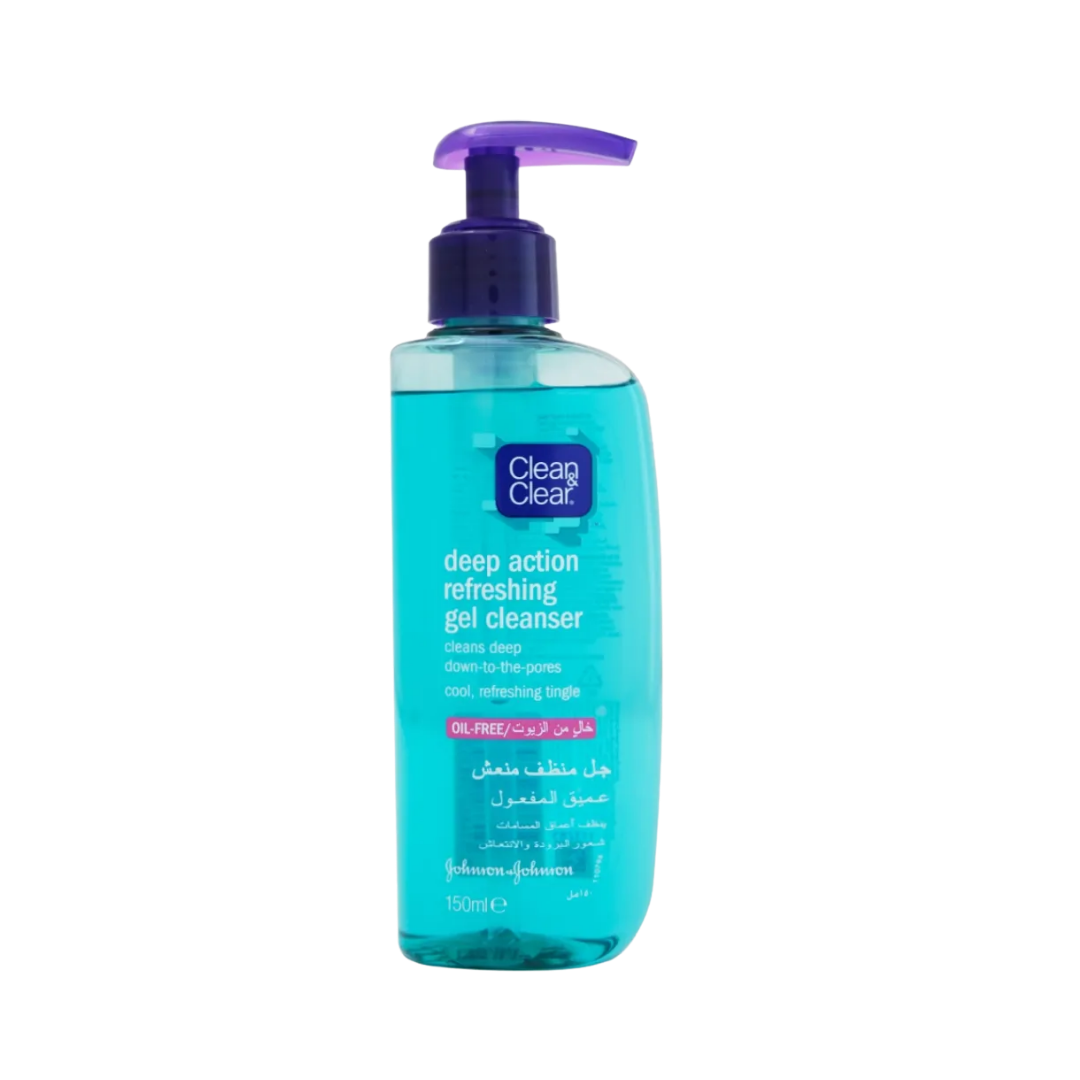 clean & clear Deep Action Refreshing Gel Cleanser - 150ml | كلين اند كلير غسول جيل للوجه - 150 مل