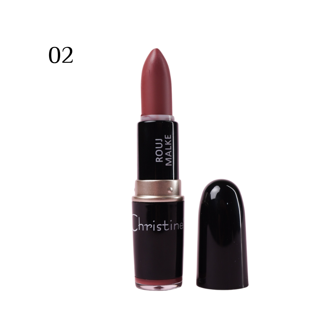 Christine Rouj Malke Vitamin E - 3.8g | كريستين احمر شفاه غني بالفيتامين اي - 3.8 غ