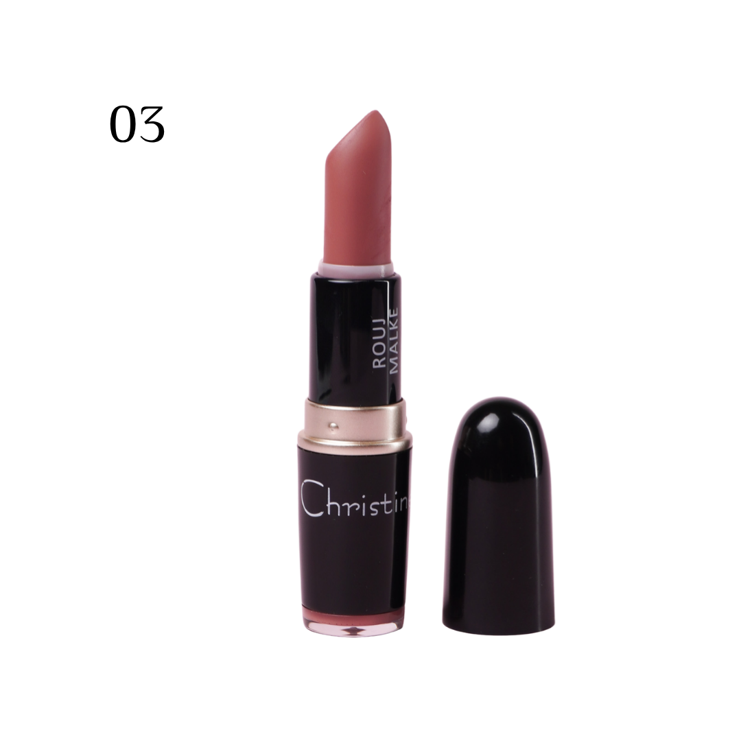 Christine Rouj Malke Vitamin E - 3.8g | كريستين احمر شفاه غني بالفيتامين اي - 3.8 غ