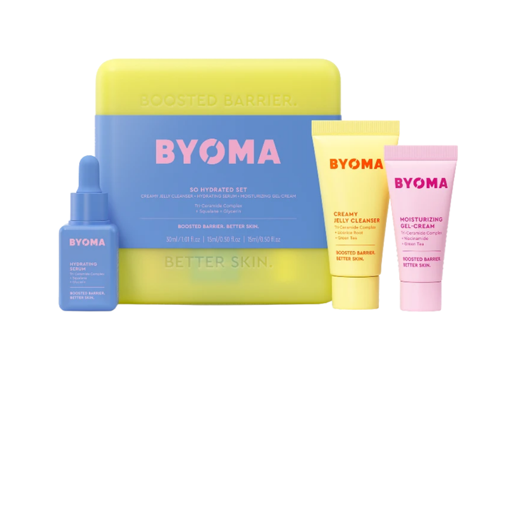 BYOMA So Hydrated Set - 3pcs - 13mlx15mlx15ml | بايوما مجموعة لترطيب البشرة - 3 قطع - 13 مل x 15 مل x 15 مل
