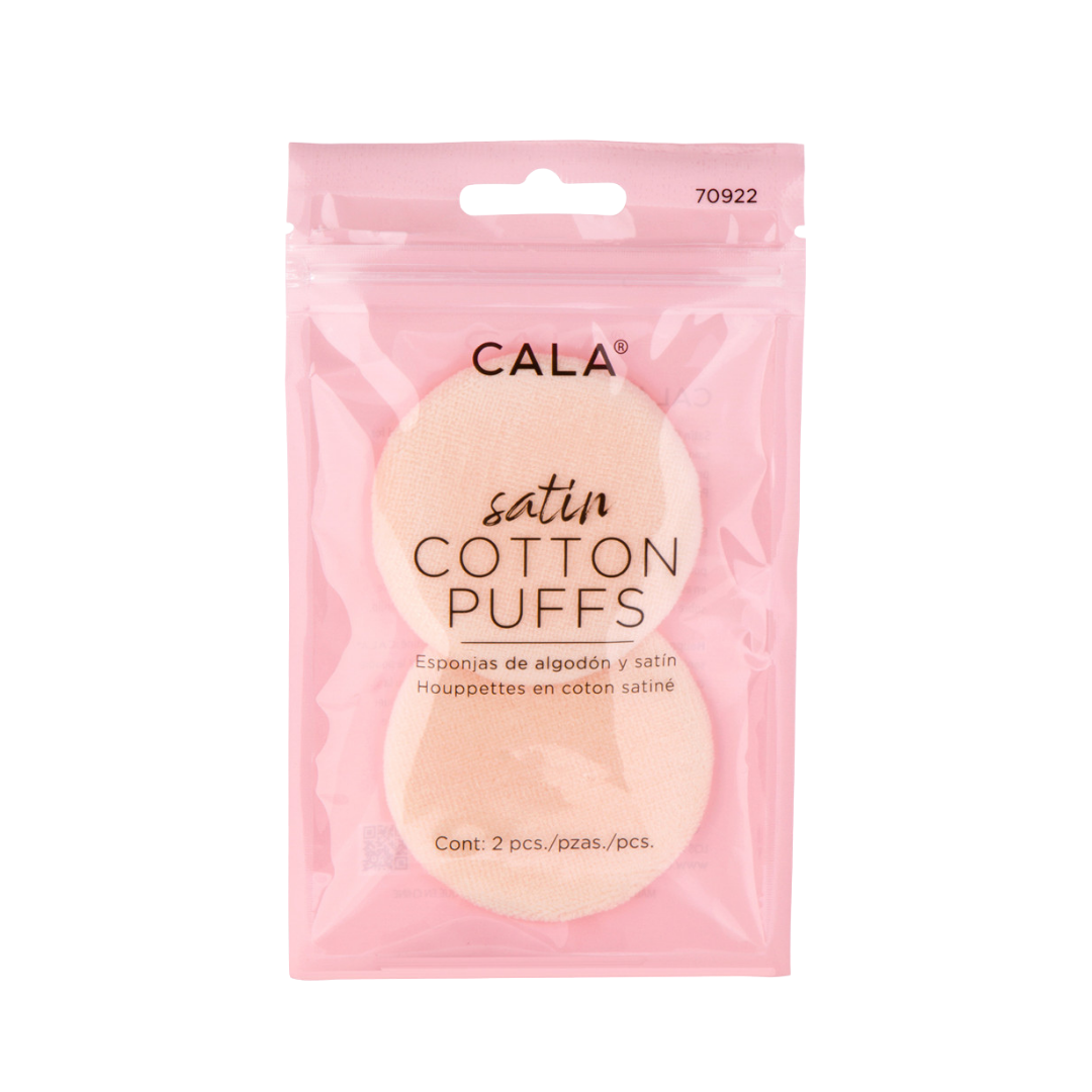 CALA Satin Cotton Puffs - 2pcs | كالا اسفنجة قطنية - قطعتان