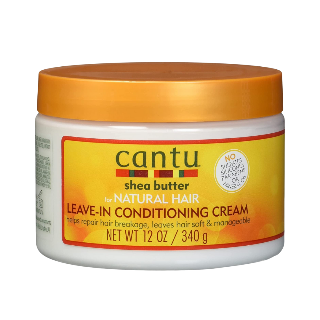 Cantu Shea Butter Natural Hair Repair Leave-In Conditioning Cream - 340g | كانتو كريم ليف ان مرطب للشعر الكيرلي والجاف بزبدة الشيا - 340 غرام
