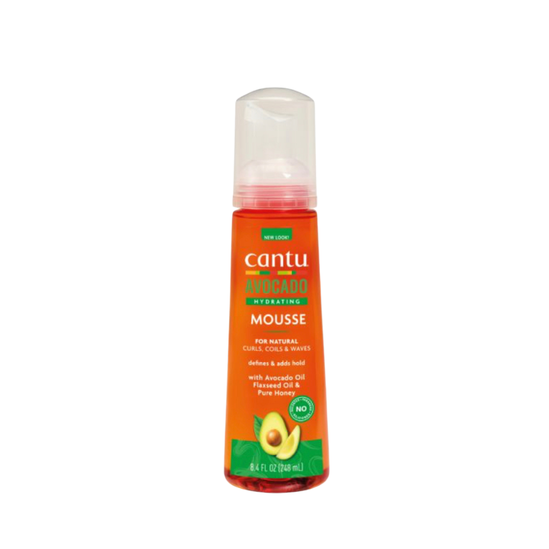 Cantu Avocado Hydrating Styling Mousse - 248ml | كانتو موس بالافوكادو للشعر الكيرلي - 248 مل