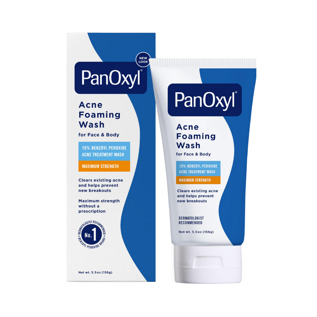 PanOxyl Acne Foaming Wash Benzoyl Peroxide 10% Max Strength - 156g |  بانوكسيل غسول رغوي لحب الشباب البنزويل بيروكسايد 10%  - 156 غرام