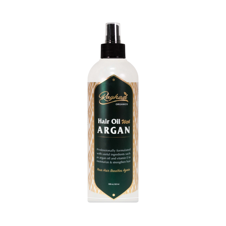 Raghad ORGANICS Hair Oil Argan - 500ml|  رغد أورغانيكس  زيت الشعر بالأركان  – 500 مل