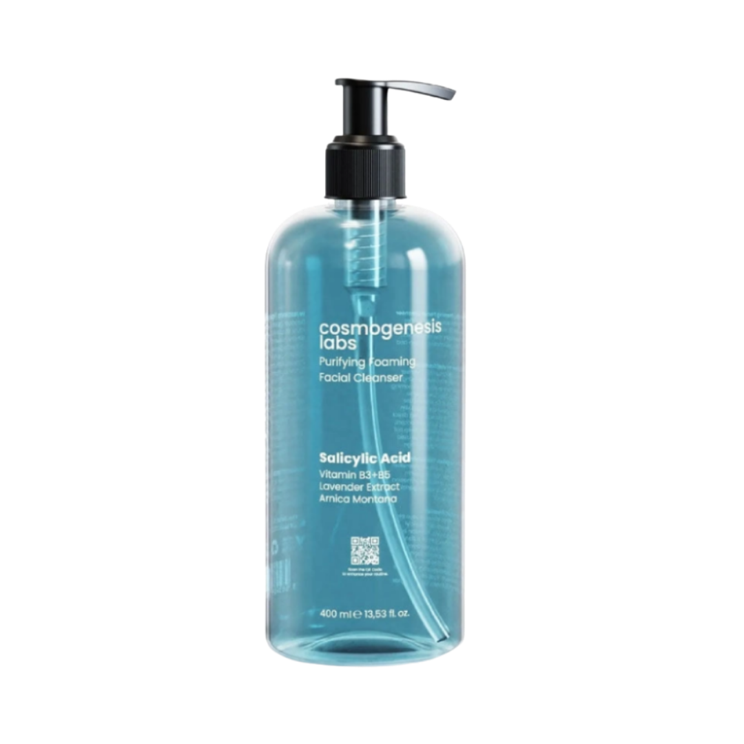 Cosmogenesis labs purifying foaming facial cleanser Salicylic Acid 1% - 400ml|  غسول الوجه الرغوي المنقّي من كوزموجينيسيس لابس بحمض الساليسيليك 1% – 400 مل