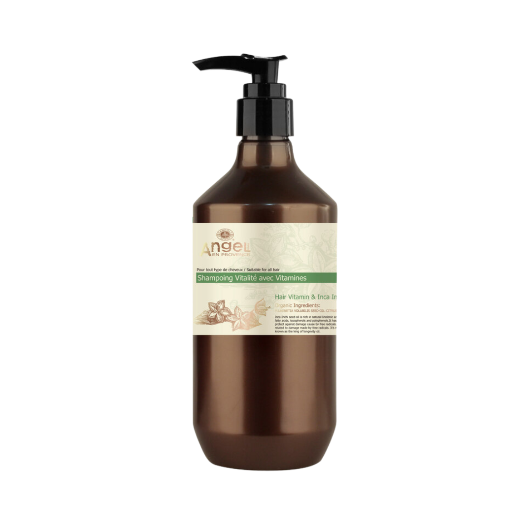 Angel Shampoing Vitalite Avec Vitamines - 400ml | انجل شامبو غني بالفيتامينات لكل أنواع الشعر - 400 مل
