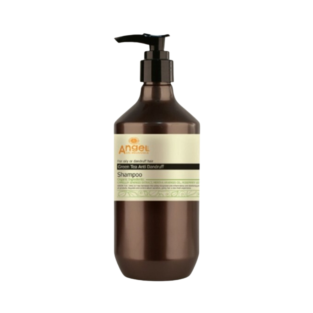 Angel Anti-dandruff Shampoo With Green Tea - 400ml I  شامبو ضد القشرة بزيت شجرة الشاي الاخضر