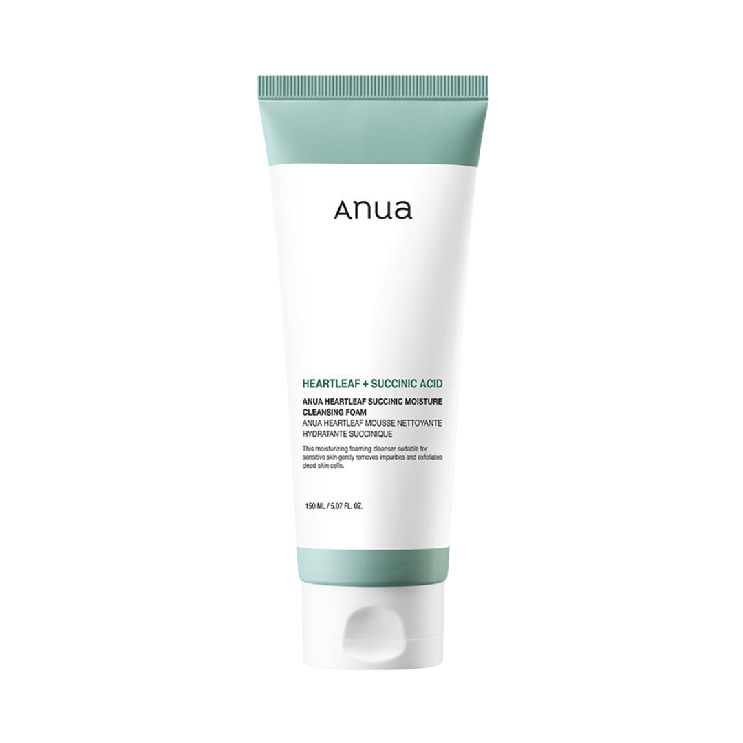 Heartleaf Succinic Acid Moisture Cleansing Foam - 150ml | أنوا غسول رغوي للوجه سكسينيك اسيد - 150 مل