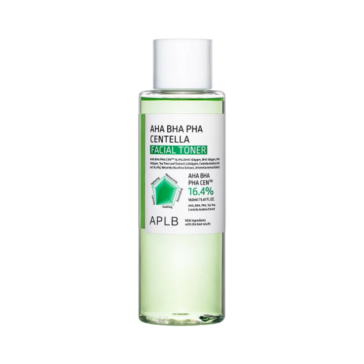 APLB AHA BHA PHA Centella Facial Toner - 160ml | اي بي ال بي تونر السينتيلا و ال aha bha pha - 160 مل