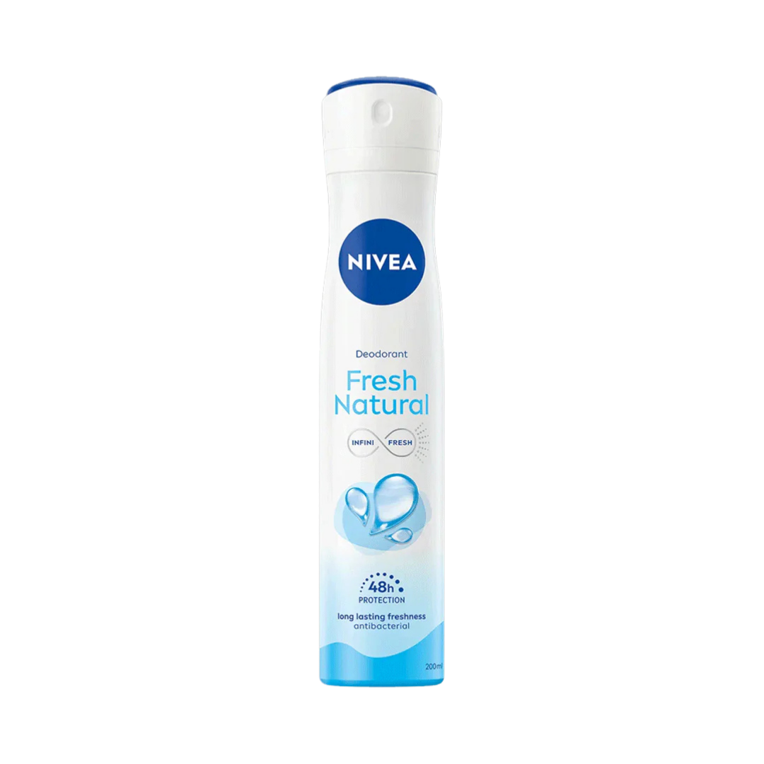 Nivea Deodoran Spray Fresh Natural - 200ml | نيفيا مزيل عرق بخاخ فريش ناتشورال – 200مل