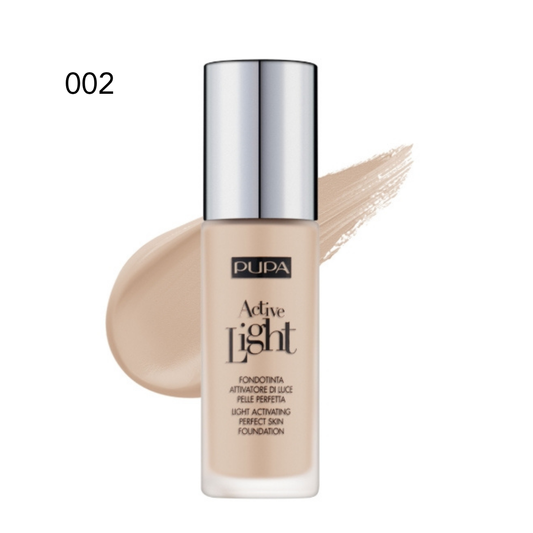Pupa Active Light Foundation Perfect Skin SPF10 - 30ml | بوبا – كريم الأساس اكتيف لايت لبشرة مثالية مع حماية SPF10 – 30 مل