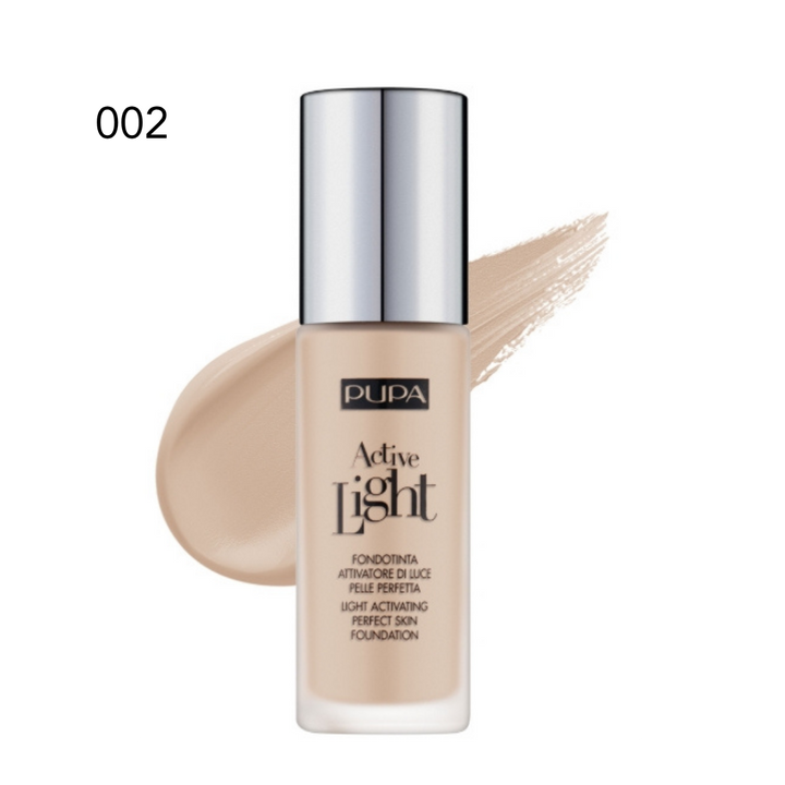 Pupa Active Light Foundation Perfect Skin SPF10 - 30ml | بوبا – كريم الأساس اكتيف لايت لبشرة مثالية مع حماية SPF10 – 30 مل