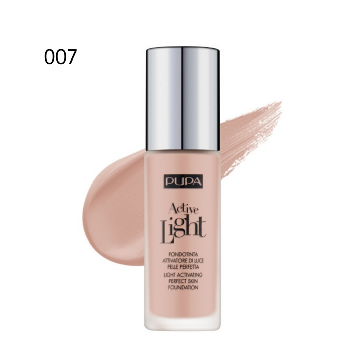 Pupa Active Light Foundation Perfect Skin SPF10 - 30ml | بوبا – كريم الأساس اكتيف لايت لبشرة مثالية مع حماية SPF10 – 30 مل