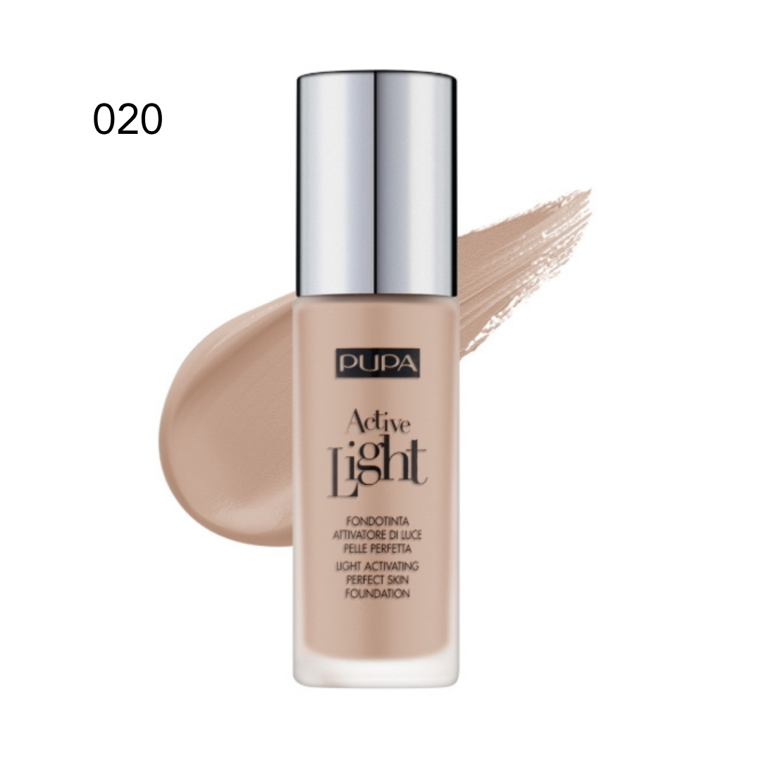 Pupa Active Light Foundation Perfect Skin SPF10 - 30ml | بوبا – كريم الأساس اكتيف لايت لبشرة مثالية مع حماية SPF10 – 30 مل