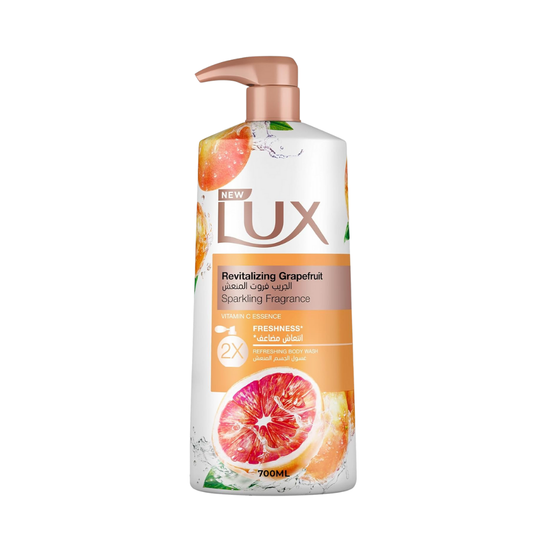 LUX Revitalizing Grapefruit Sparkling Fragrance Body Wash - 700ml| لوكس – غسول الجسم المنعش برائحة الجريب فروت – 700 مل