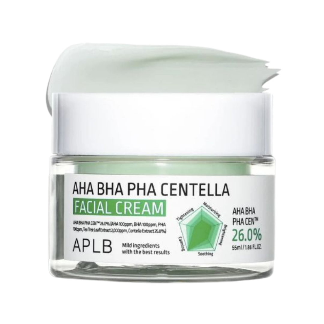 APLB Aha Bha Pha Centella Facial Cream -55ml | اي بي ال بي كريم للوجه بالسنتيلا - 55 مل