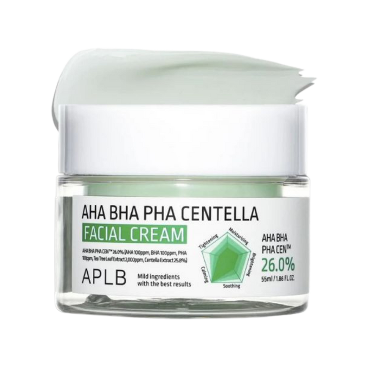 APLB Aha Bha Pha Centella Facial Cream -55ml | اي بي ال بي كريم للوجه بالسنتيلا - 55 مل