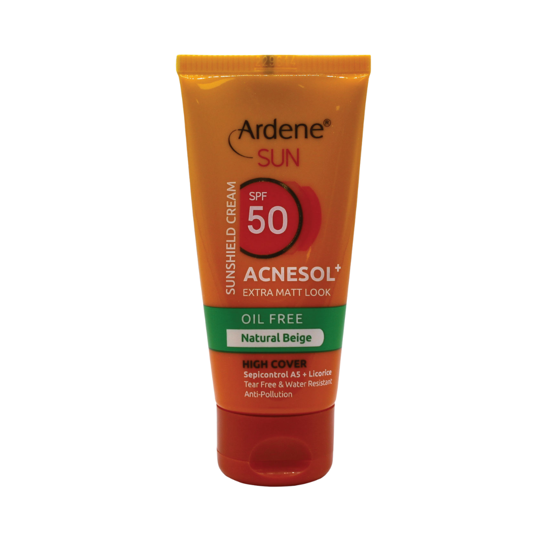 Ardene Sunscreen Cream Oil Free Natural Beige SPF50 - 50g | اردن واقي شمس مع لون خالٍ من الزيوت - 50 غرام