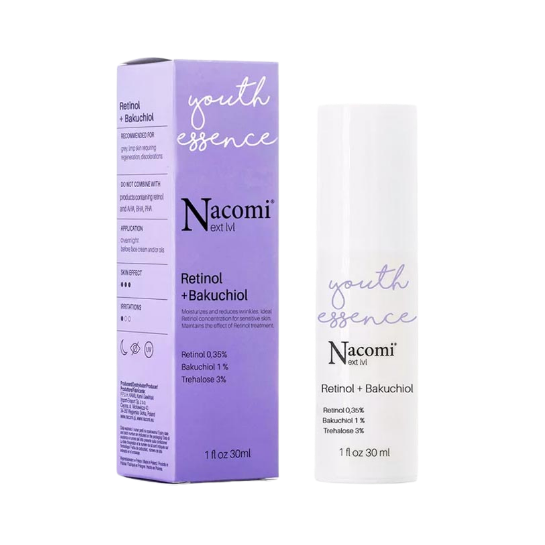 Nacomi Next Level Retinol 0,35 % + Bakuchiol 1% - 30ml | سيروم ناكومي نيكست ليفل ريتينول 0.35% مع باكوتشيول 1% – 30 مل