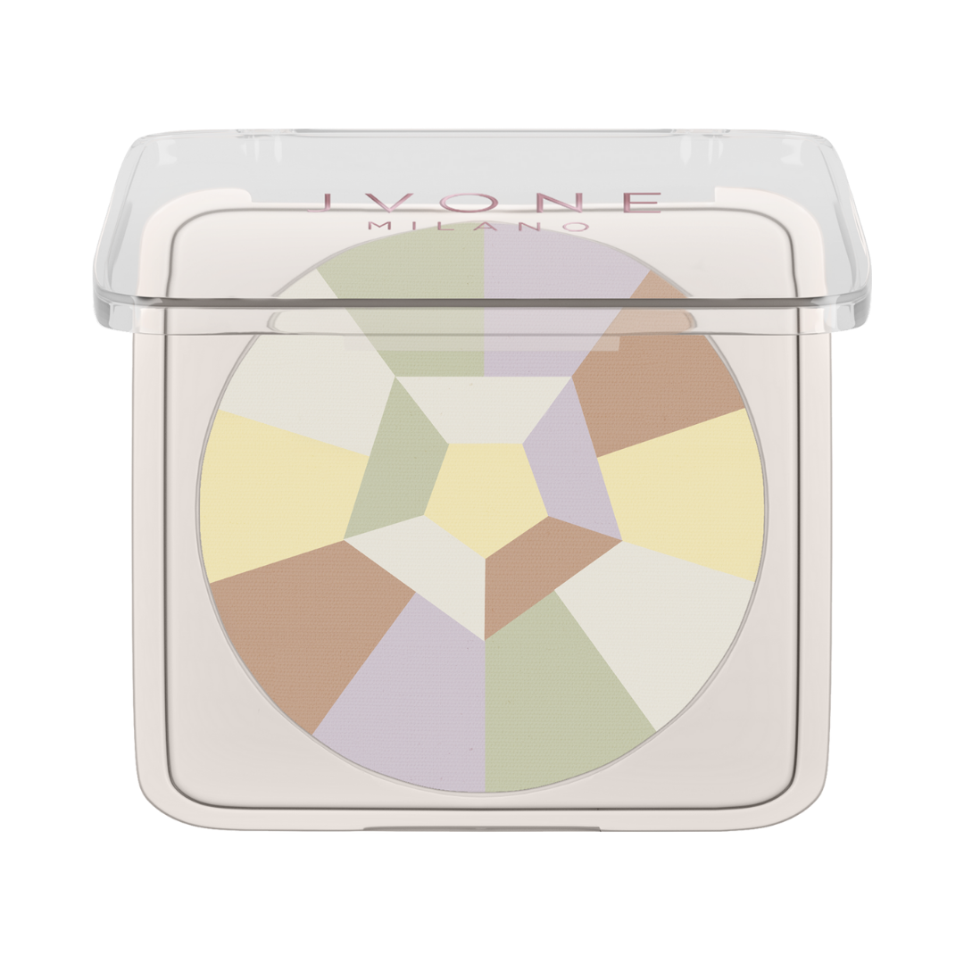 JVONE MILANO Mosaic Compact Powder With Hyaluronic Acid  - 10g | جيفون ميلانو بودرة مضغوطة بالهيالورونيك اسيد - 10 غراك