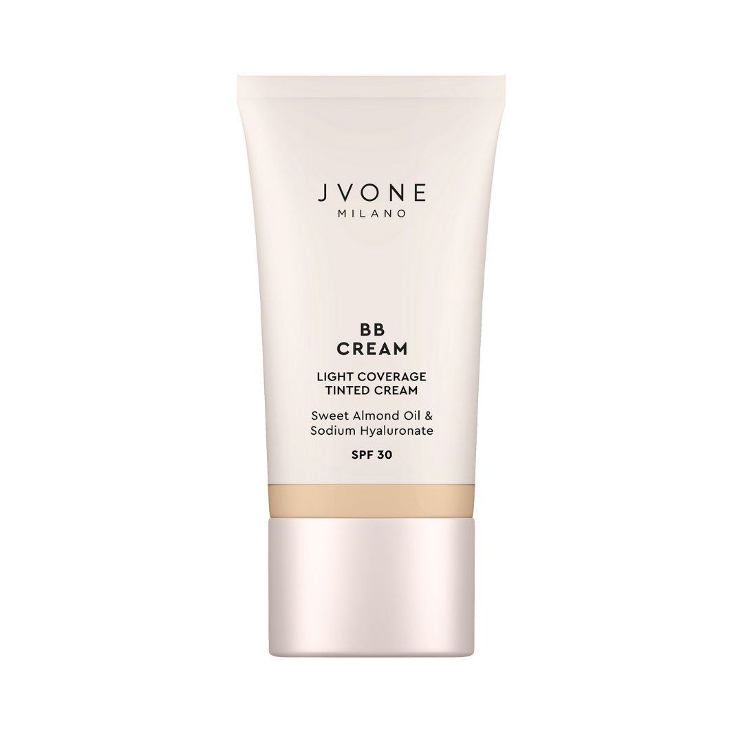 JVONE MILANO BB Cream Light Coverage Tinted Cream - 30ml | جيفون ميلانو كريم أساس بي بي بتغطية خفيفة - 30 مل