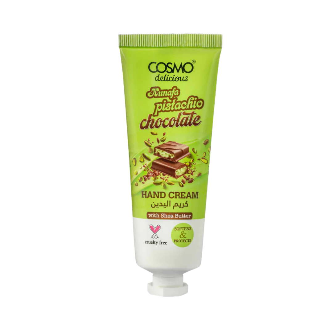 COSMO Kunafa Pistachio Chocolate Hand Cream - 75ml | كريم اليدين كوزمو كنافة بالفستق والشوكولاتة – ٧٥ مل