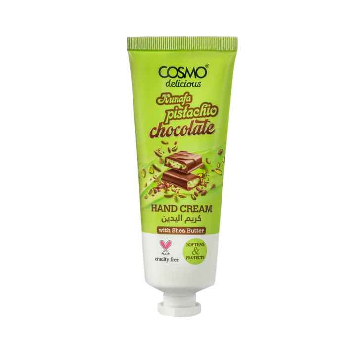 COSMO Kunafa Pistachio Chocolate Hand Cream - 75ml | كريم اليدين كوزمو كنافة بالفستق والشوكولاتة – ٧٥ مل