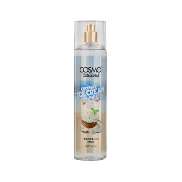 Cosmo Coconut Ice Cream Sundae Fragrance Mist - 250ml | كوزمو ميست الجسم برائحة جوز الهند والمثلجات - 250 مل