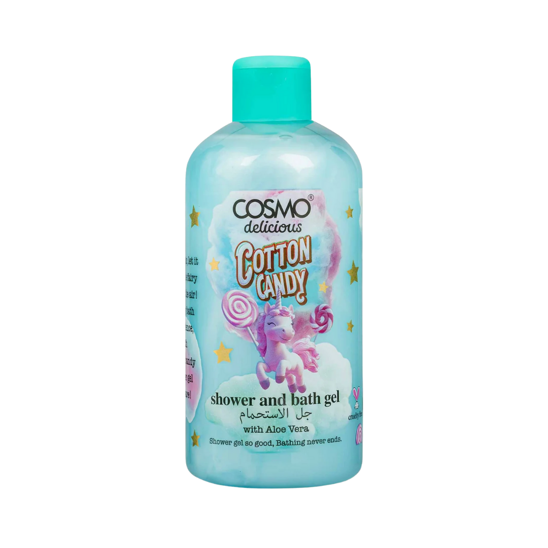 COSMO Cotton Candy Shower And Bath Gel - 500ml | جل الاستحمام من كوزمو برائحة غزل البنات – ٥٠٠ مل