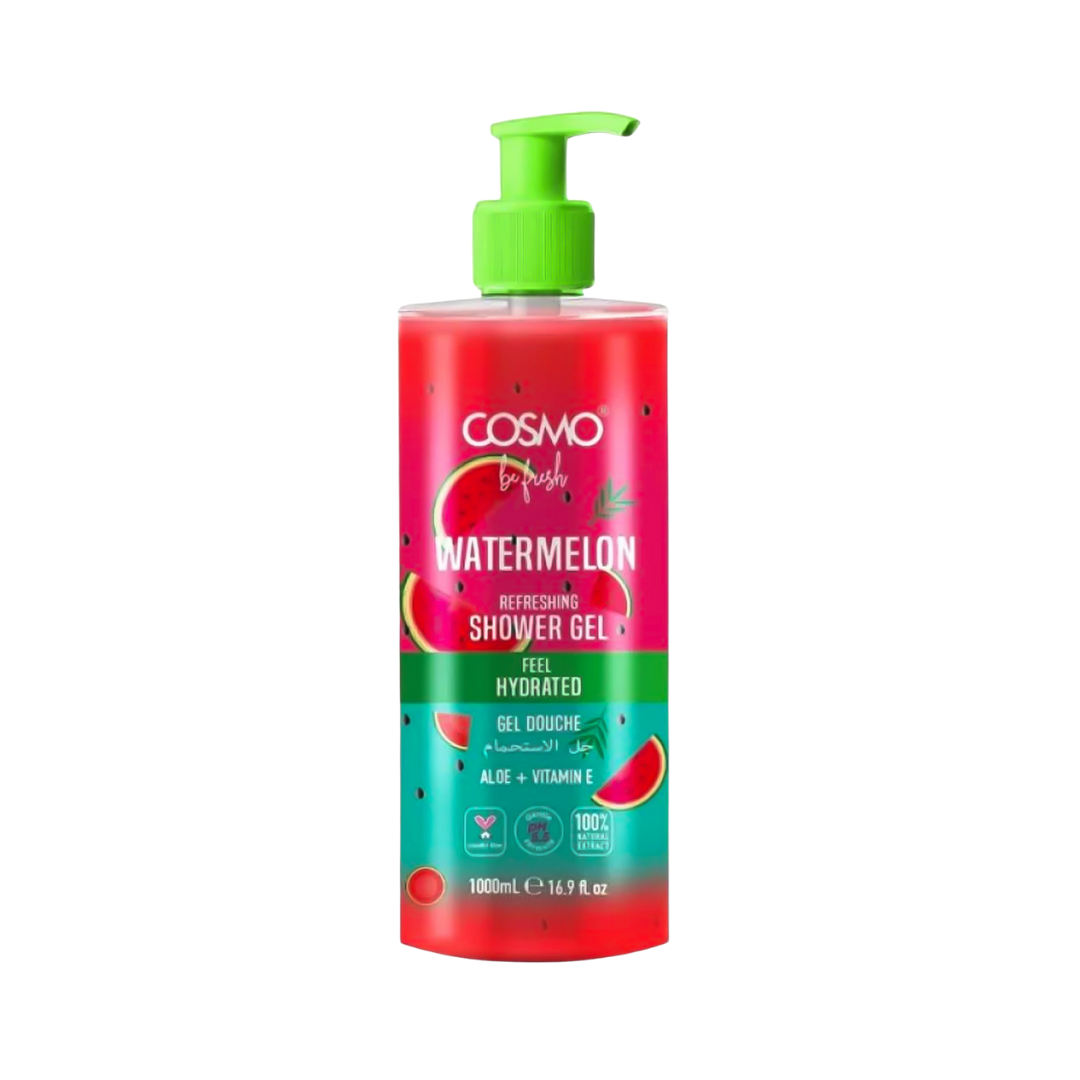 COSMO WaterMelon Pefreshing Shower Gel - 1000ml| كوزمو جل استحمام للجسم برائحة البطيخ -1000 مل