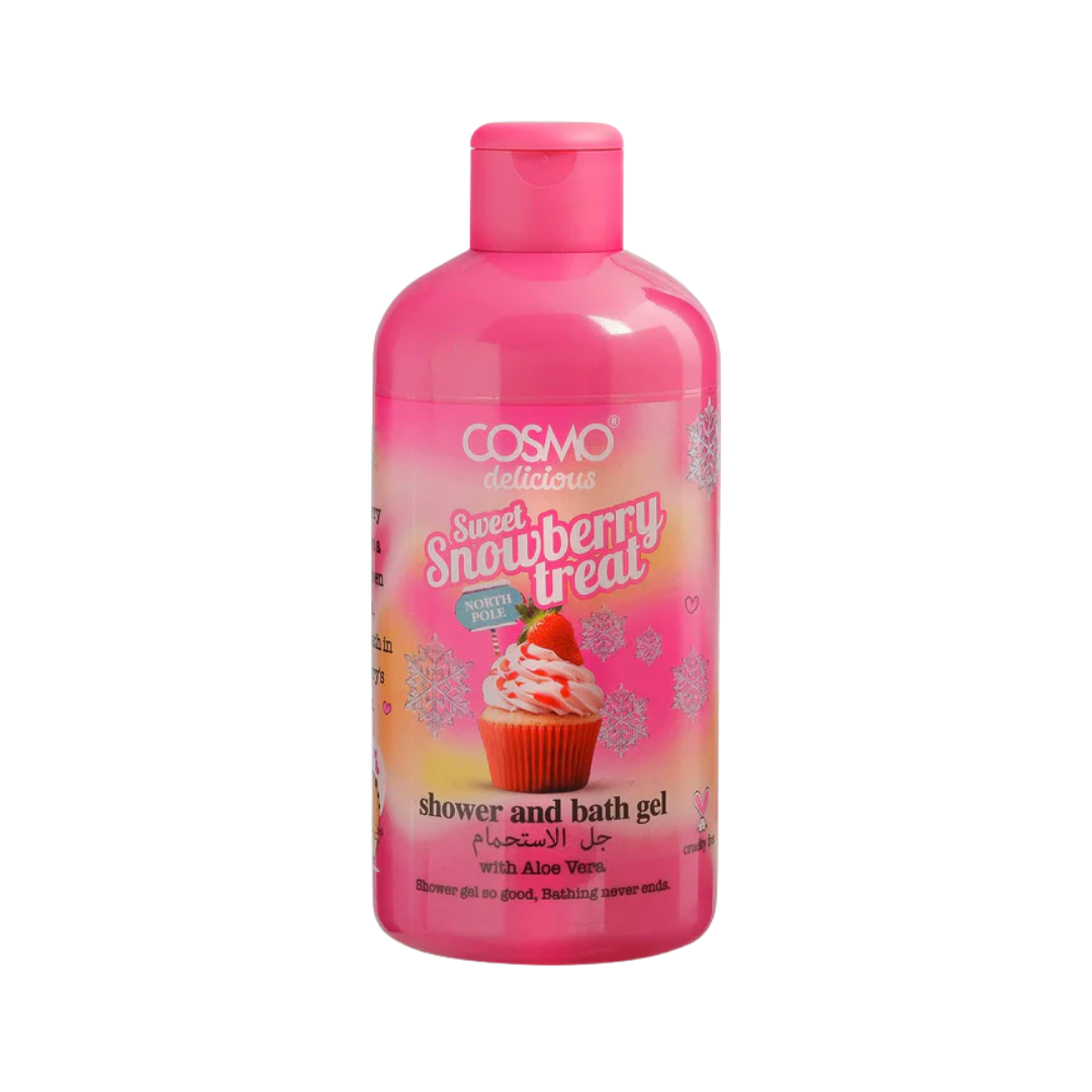 COSMO Sweet Snow Berry Treat Shower And Bath Gel - 500ml | جيل الاستحمام والبانيو من كوزمو بنكهة التوت الحلو – 500 مل