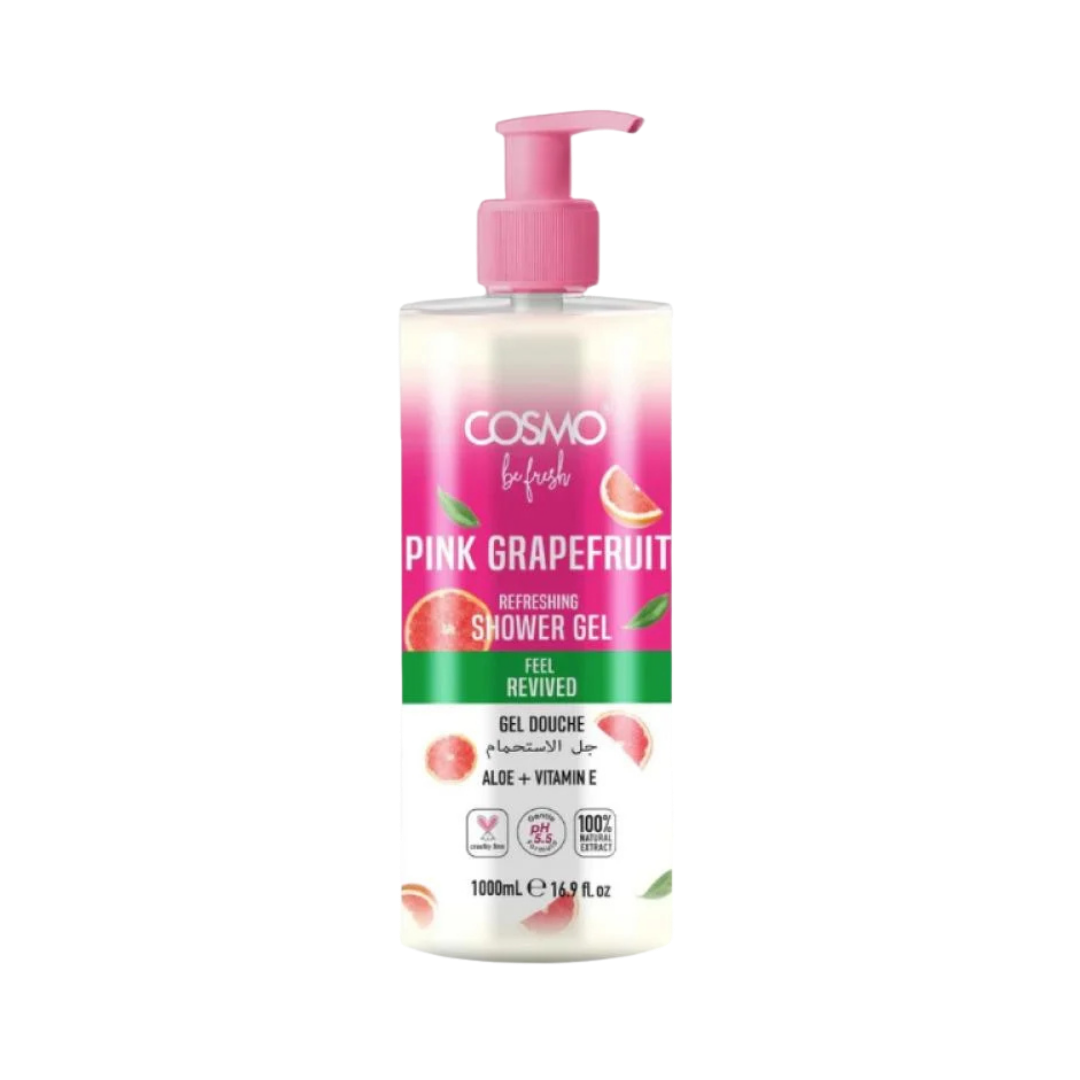COSMO Pink Grapefruit Pefreshing Shower Gel - 1000ml | شاور جل كوزمو برائحة الجريب فروت الوردي المنعش – 1000 مل