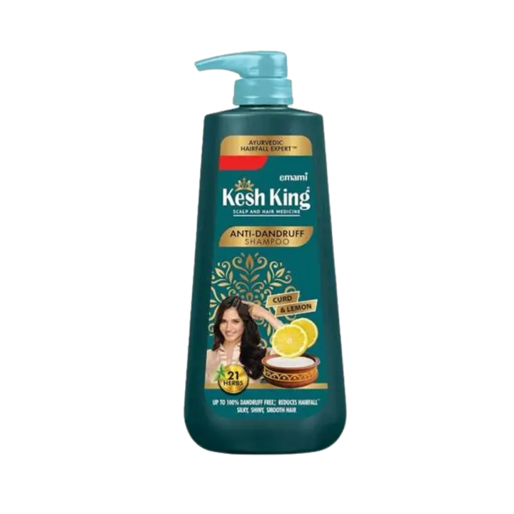 Kesh King Ayurvedic Anti-Dandruff Shampoo  Curd Active & 21 Herbs - 600ml  | كيش كينغ شامبو أيورفيدا ضد القشرة مكون من 21 عشبة - 600 مل