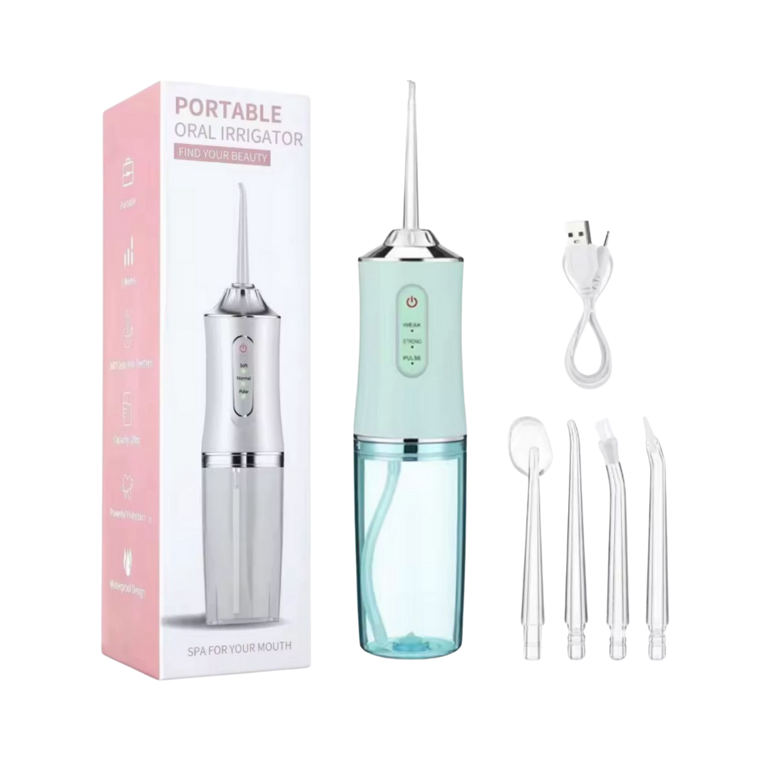 PORTABLE ORAL IRRIGATOR FIND YOUR BEAUTY Green | جهاز تنظيف الأسنان بالماء المحمول – اكتشف جمالك – اللون الأخضر