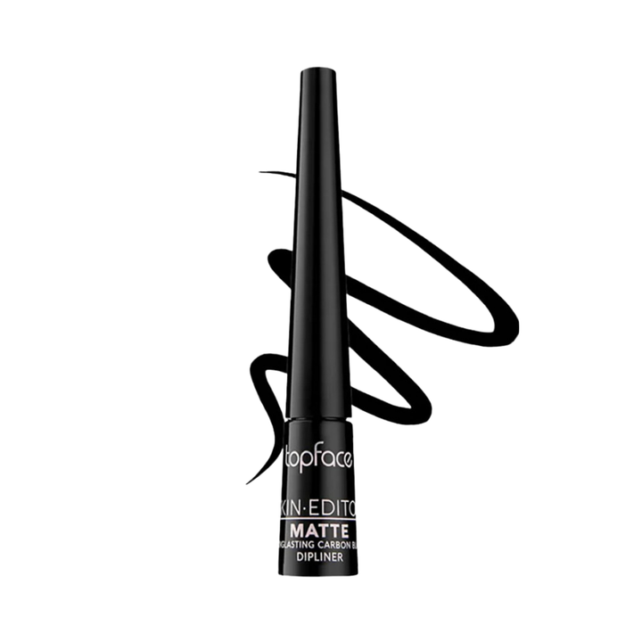 topface LONGLASTING CARBON BLACK DIPLINER - 2.5ml| توب فيس آيلاينر سائل بلون أسود فاحم-2.5 مل