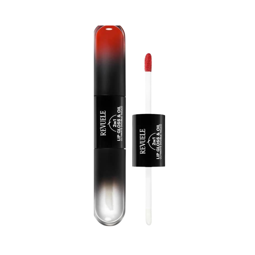 Revuele Lip Gloss & Oil 2in1 Ultimate Double Touch - 7ml | ريفويل غلوس للشفاه و زيت 2 في 1 - 7 مل