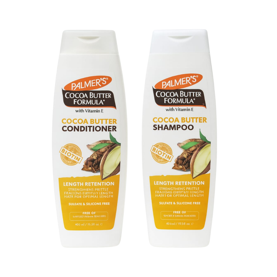 PALMER'S Cocoa Butter Conditioner - 400ml + Cocoa Butter Shampoo - 400ml | بلسم بالمرز بزبدة الكاكاو – 400 مل + شامبو بالمرز بزبدة الكاكاو – 400 مل