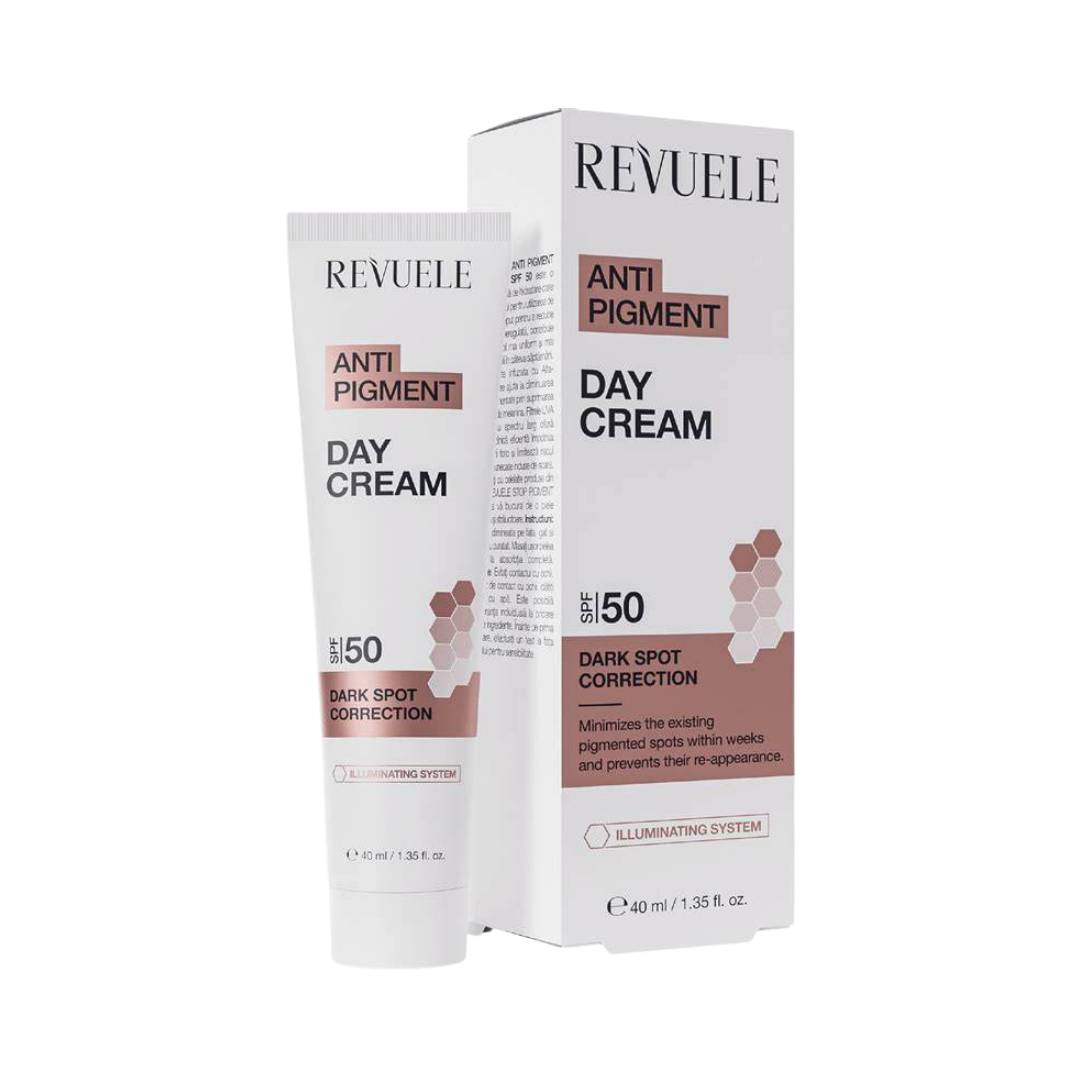 Revuele SPF 50 Anti Pigment Day Cream - 40ml | ريفويل كريم واقي شمسي مضاد للتصبغات spf50 - 40 مل