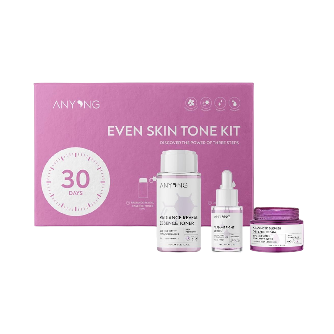 ANYONG Enen Skin Tone Kit 3 Steps To Fight Blemishes| أنيونغ مجموعة لتوحيد لون البشرة  3 خطوات للتخلص من البقع