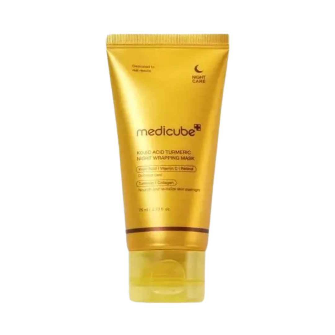 Medicube Kojic Acid Turmeric Night Wrapping Mask - 75ml | ماسك ميديكوب الليلي بالكوجيك أسيد والكركم – 75 مل