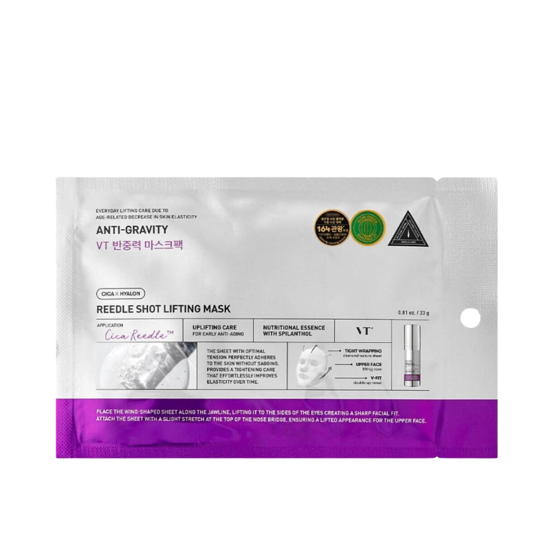 VT Cosmetics 1-pc Reedle Shot Anti-gravity Lifting Mask - 23g|  في تي كوزمتكس ماسك شد فوري -23غرام