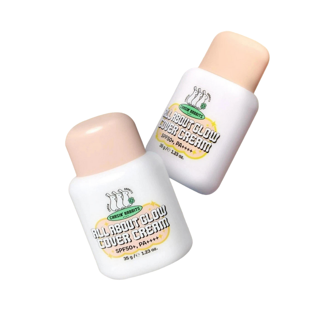 CHASIN' RABBITS ALL ABOUT GLOW COVER CREAM SPF50+ PA++++ - 35g|  تشيسن رابتس واقي شمسي مع لون -35 غرام