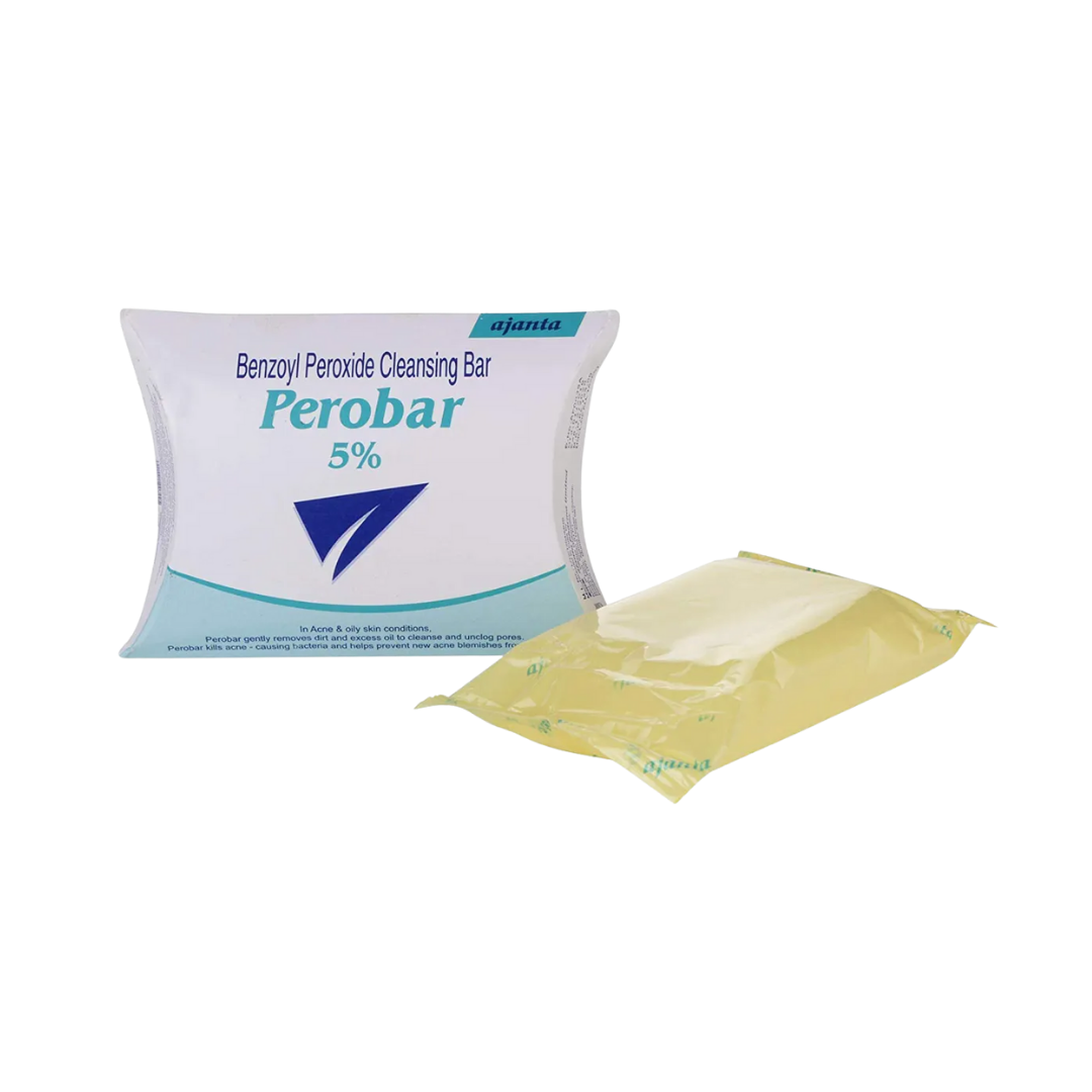 ajanta Perobar benzoyl peroxide 5% soap | اجانتا بيروبار صابون للوجه بيروكسيد البنزيل