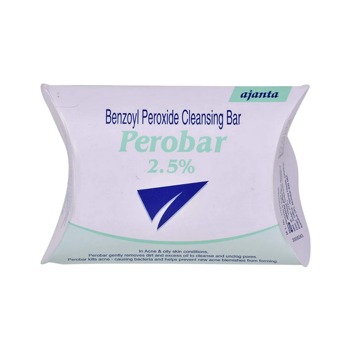 ajanta Perobar benzoyl peroxide 2.5% soap | اجانتا بيروبار صابون للوجه بيروكسيد البنزيل 2.5%