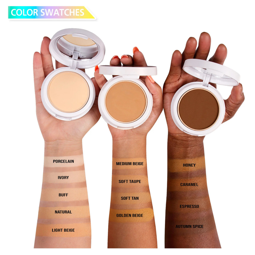 J. Cat Aquasurance Compact Foundation, Porcelain - 9g| جي كات  فاونديشن بودرة مضغوطة-9غرام