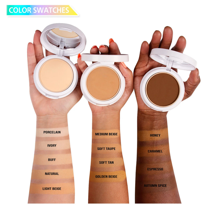 J. Cat Aquasurance Compact Foundation, Porcelain - 9g| جي كات  فاونديشن بودرة مضغوطة-9غرام